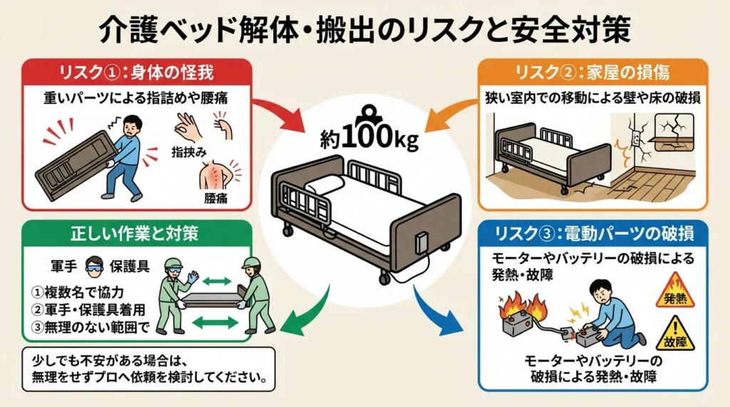 介護ベッド解体・搬出のリスクと安全対策